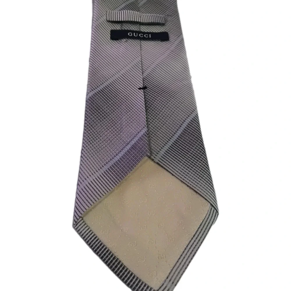 Gucci Tie Men's Striped Pattern 100% Silk Neck Ties Formal Business Office - Picture 5 of 5